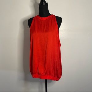 alex & lili Red Sleeveless Blouse